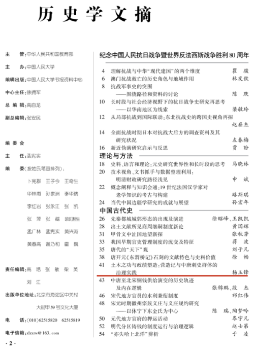 学院教师文章被人大复印报刊资料转载